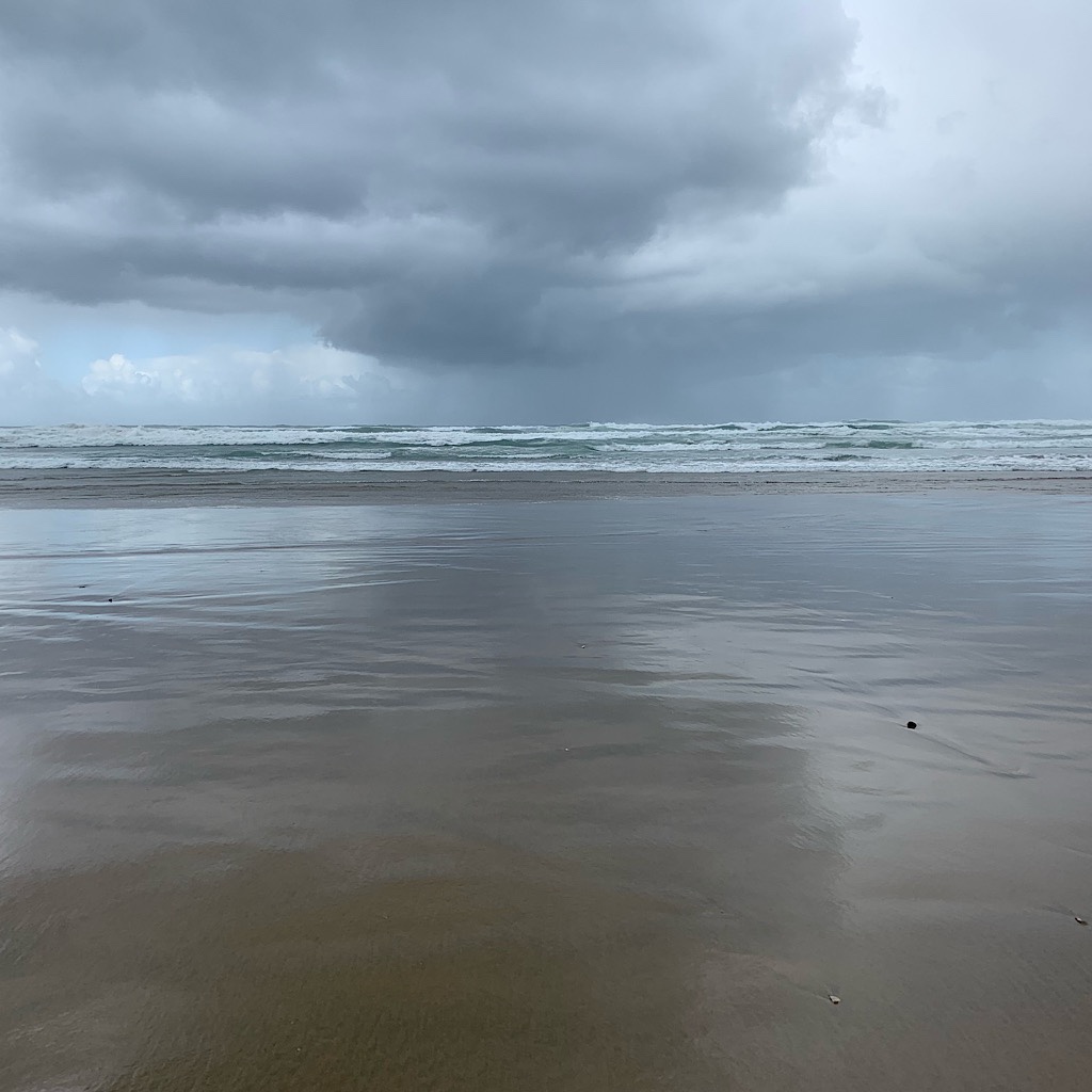 Squalls came in regular intervals on the Ninety Mile Beach.