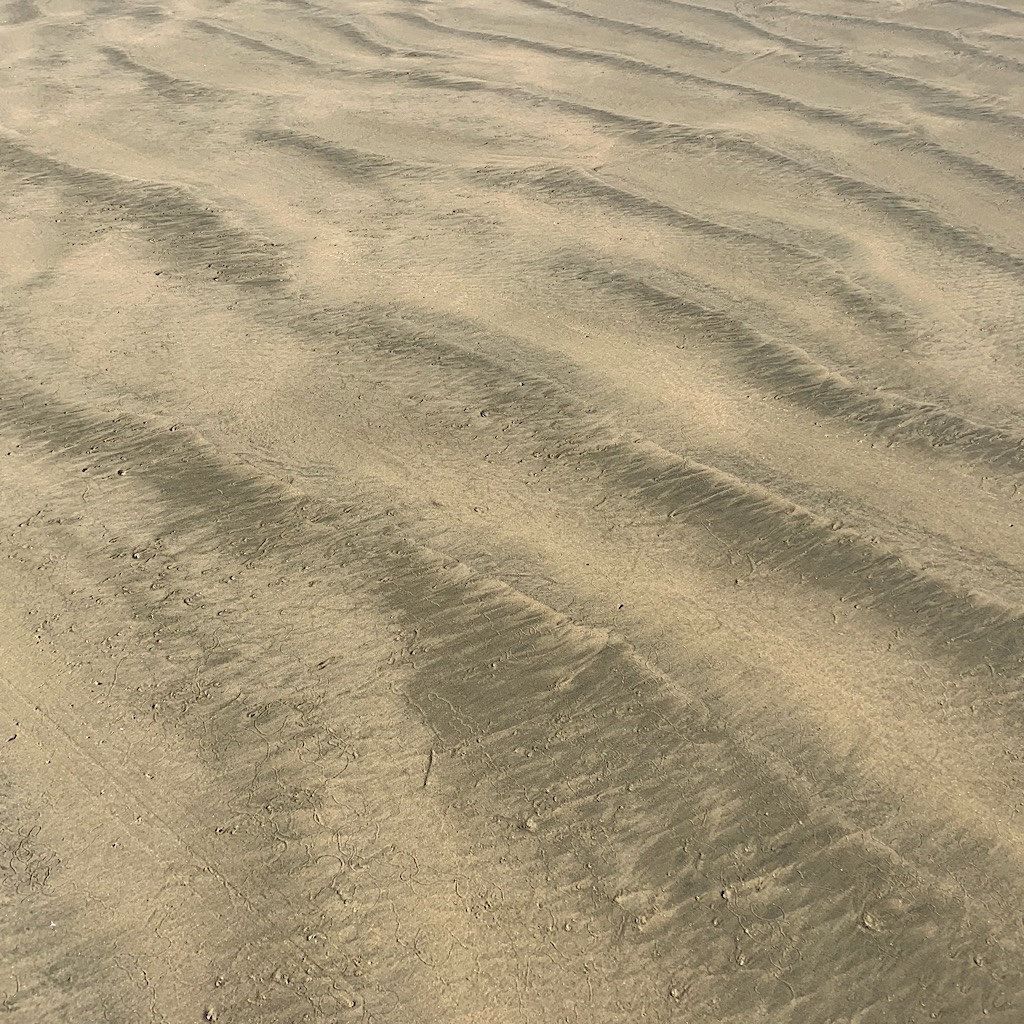 And I learned to enjoy the small things like wave patterns in the sand. 