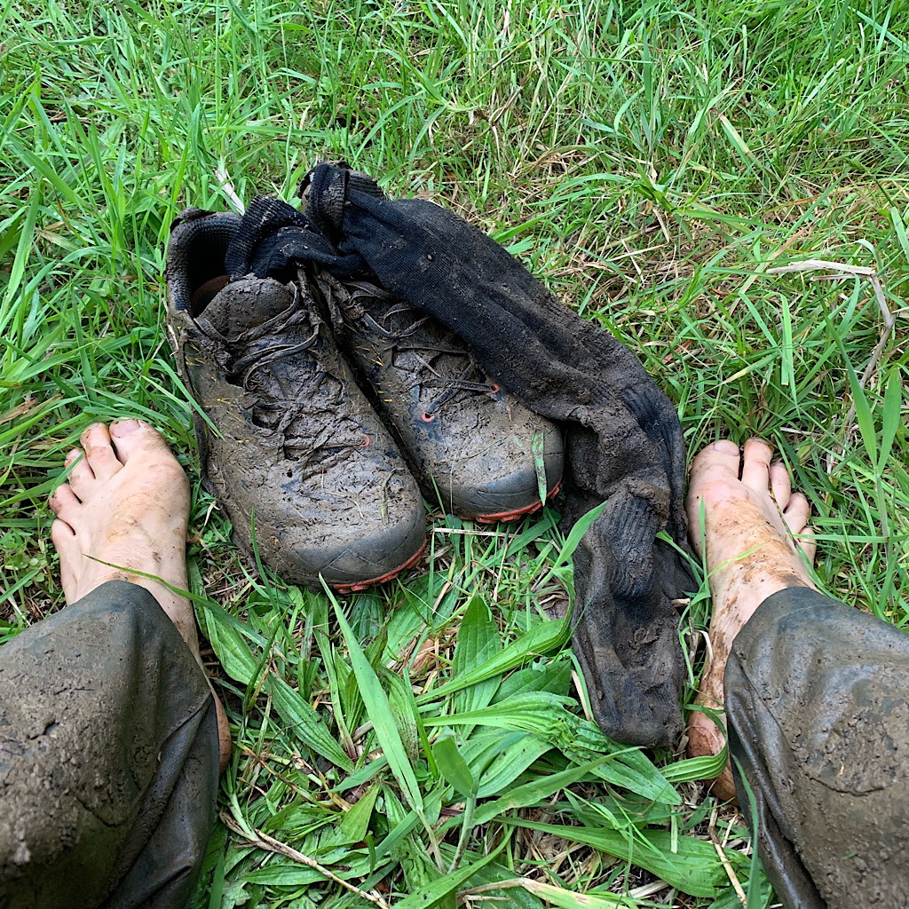 There's nothing like putting wet and muddy shoes on in the morning.
