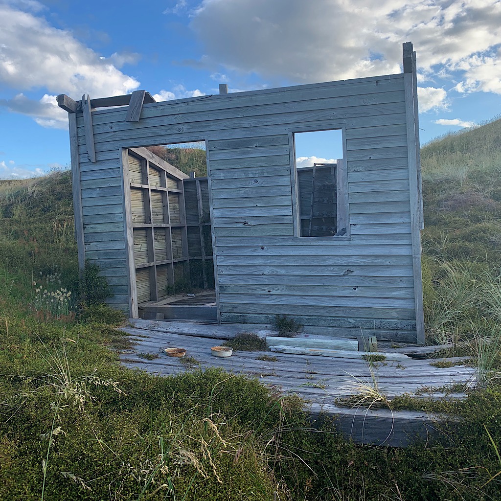 A dilapidated building I thought I might camp in on Pakiri Beach.  