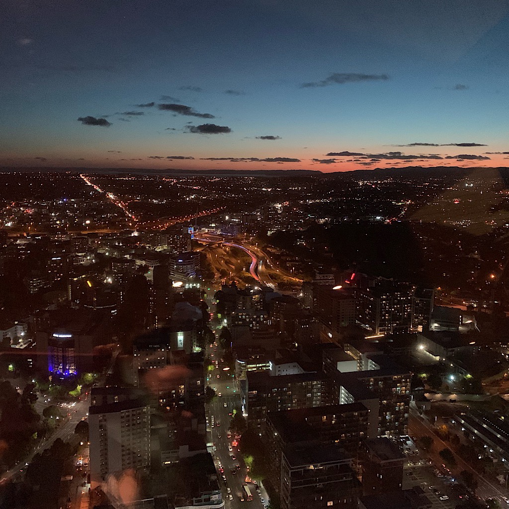 The view from Auckland's Sky Tower.