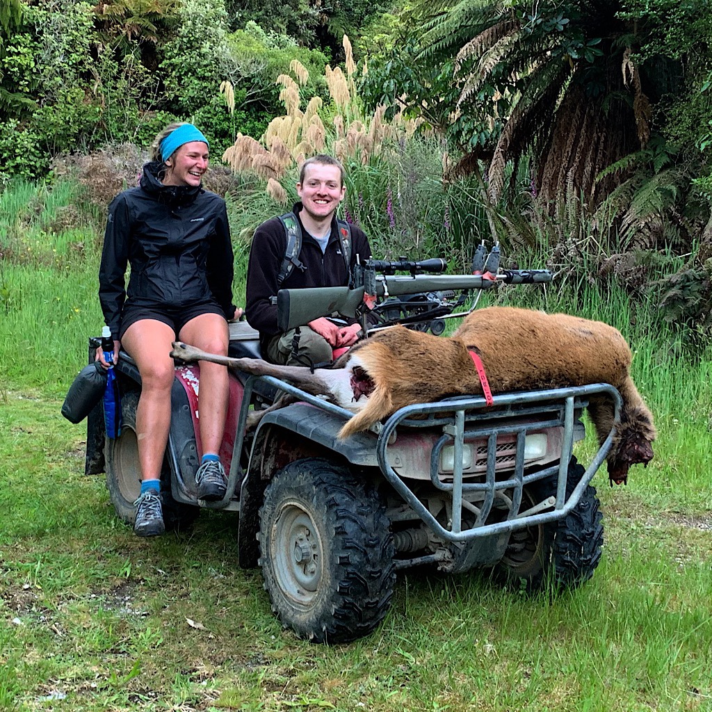 There is no "season" on killing invasive species in New Zealand. This hunter gave Vera and me the tastiest bits. 