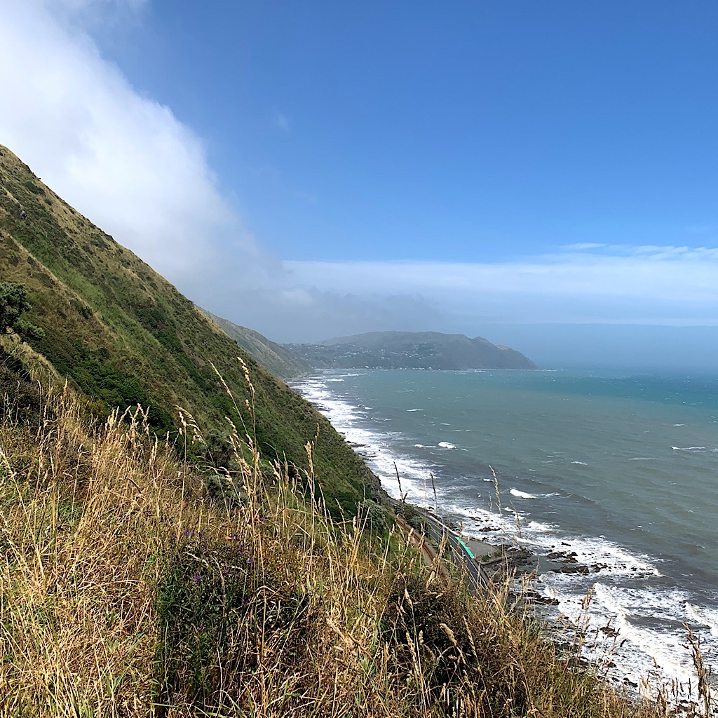 Fog swirling over Pukerua Bay. I picked a perfect day to walk the trail with modest wind and spectacular views. 
