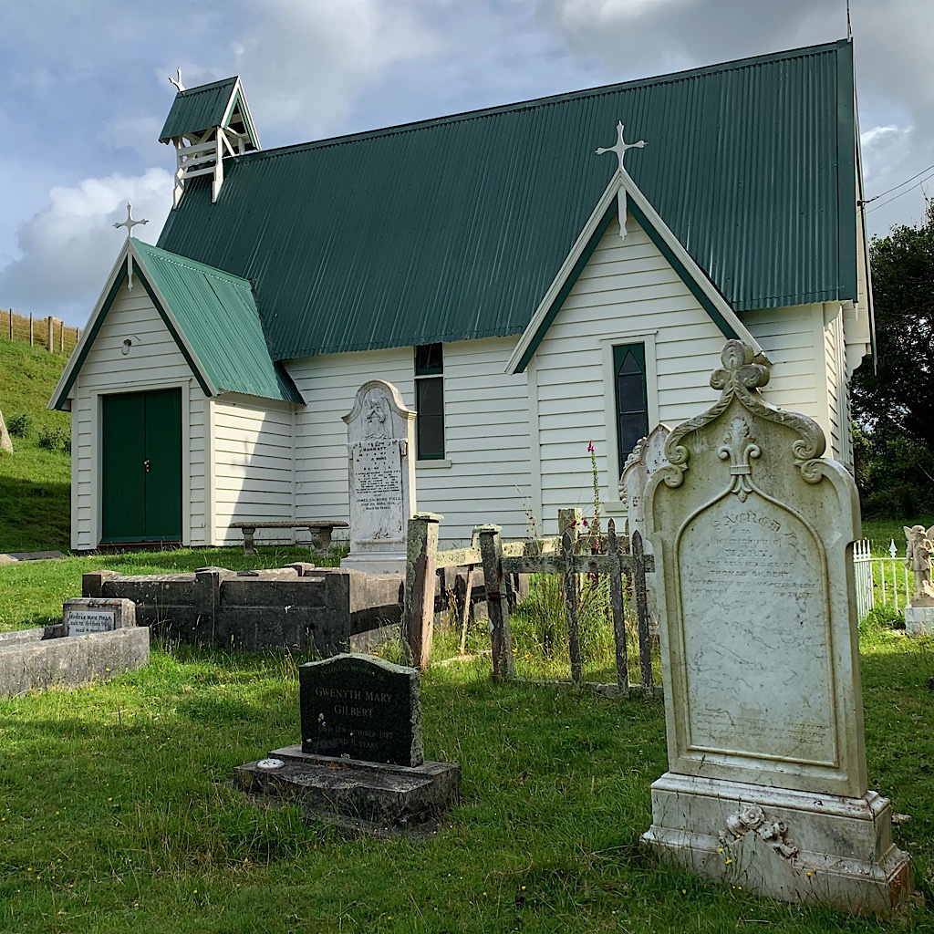 A historic church in Ohariu Valley. 