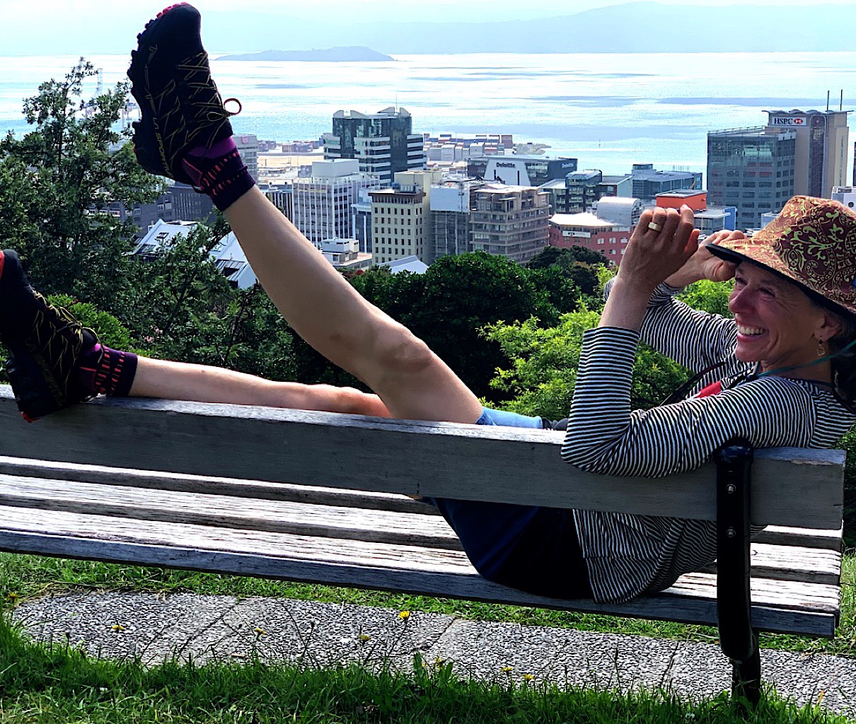 Vogueing with my new shoes above Wellington. 