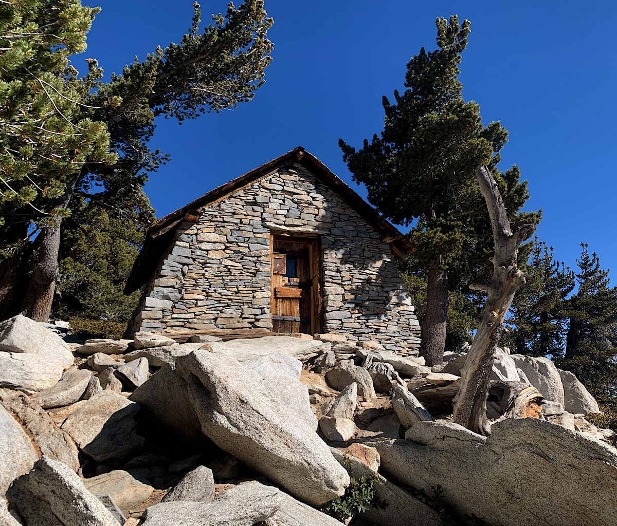 The beautiful CCC emergency hut near the summit of San Jacinto Peak.