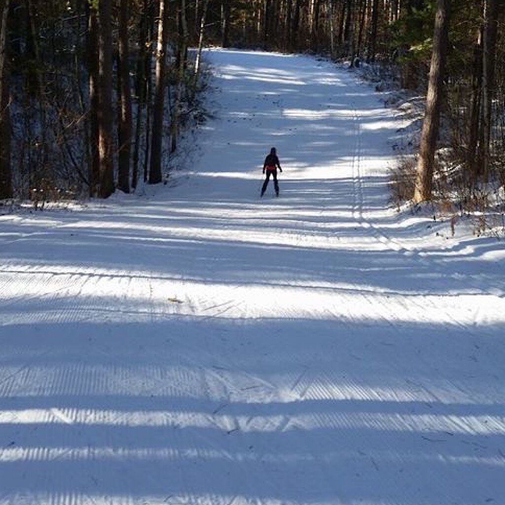 On the "Birikie" trail in Northern Wisconsin. What I lack in form, I make up for with grit and determination. 