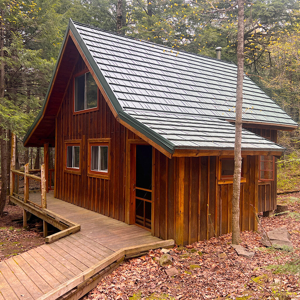 Dan's Cabin was built all by hand in honor of a Michigan photographer. 