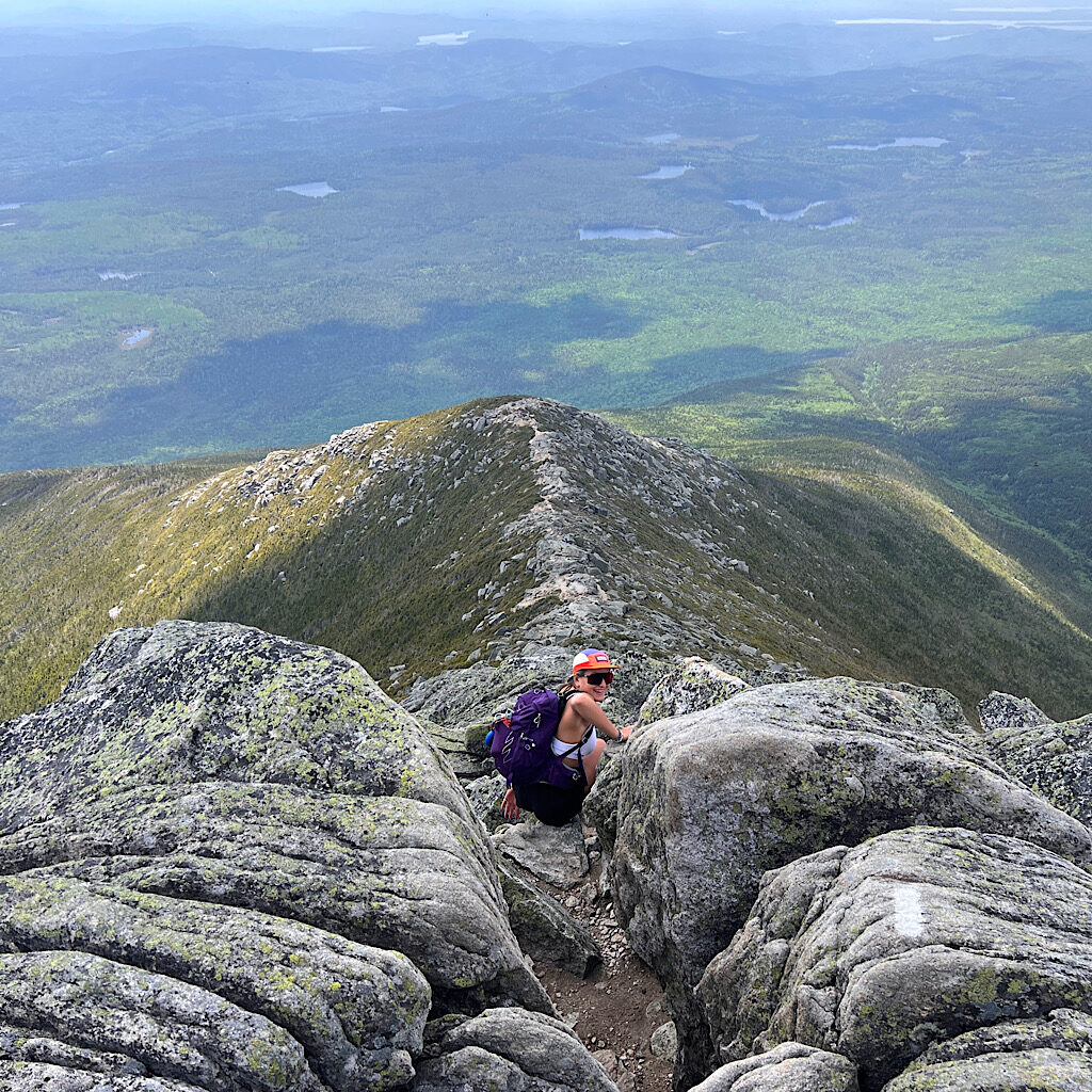 The rock climb on Mount Katahdin’s Hunt Trail is an outdoor jungle gym. 