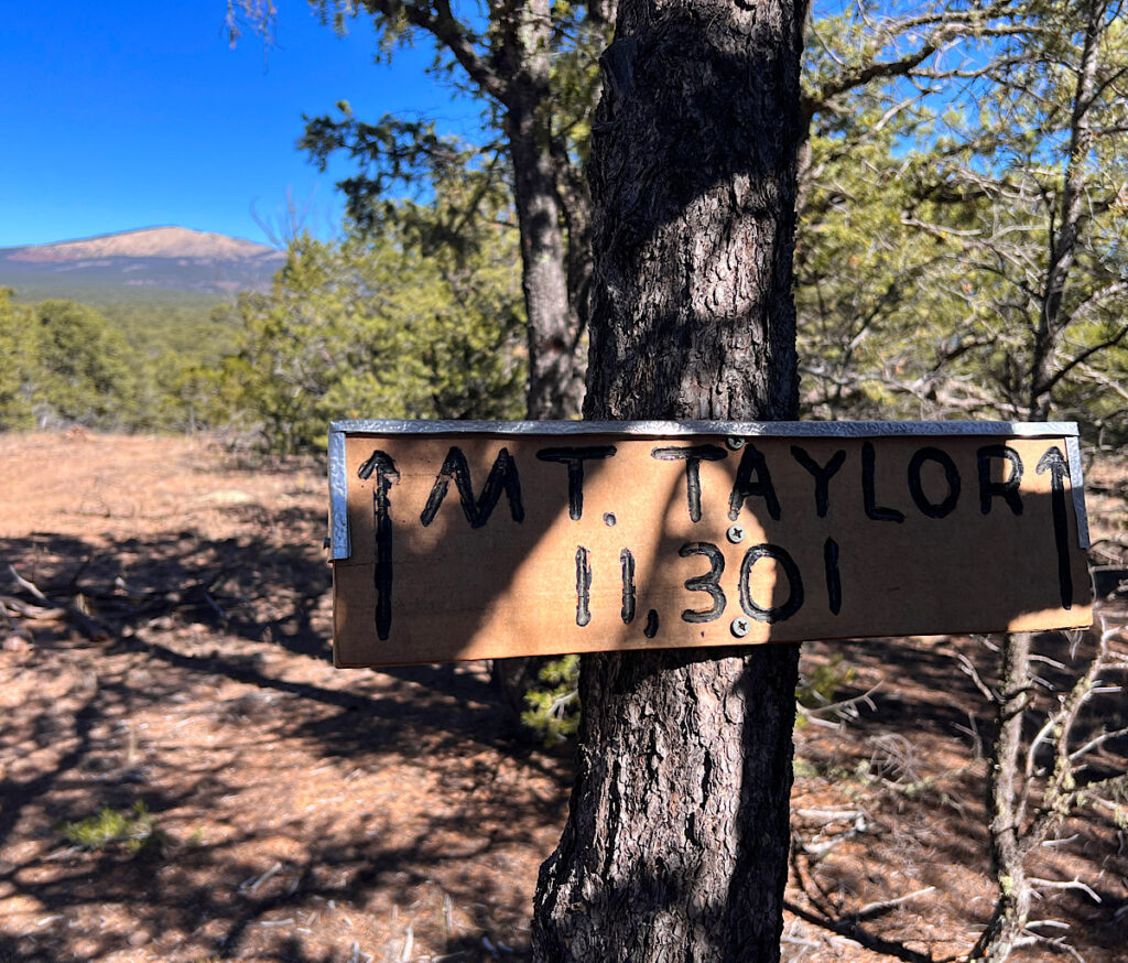Mount Taylor is a dormant stratovolcano and known as sacred Turquoise Mountain to the Navajo. It's the highest point on the CDT in New Mexico, though accessed by an alternate route. 