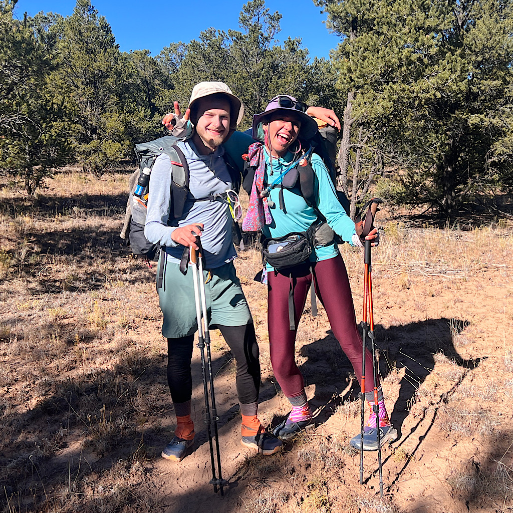 Happy hikers. We had a good laugh when I answered if I was walking the CDT with "I meant to walk the PCT! I must have taken a wrong turn at Albuquerque..." 