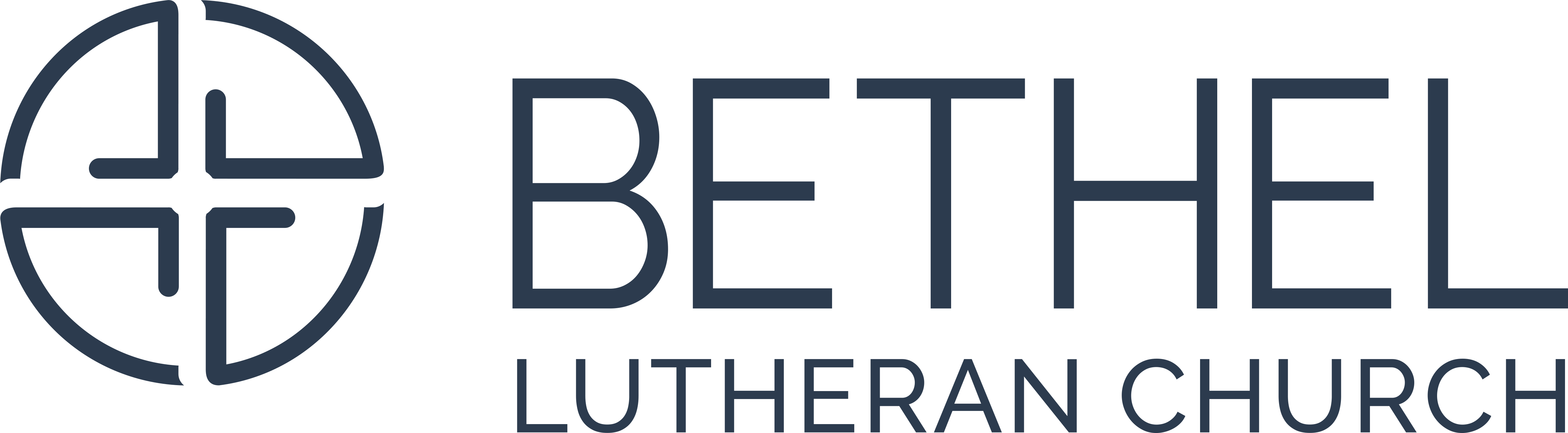 bethel logo horizontal navy print vector