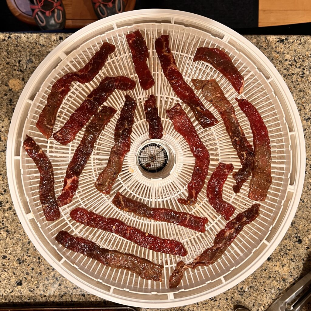 Set the dehydrator to 175° and don't over-dry! 