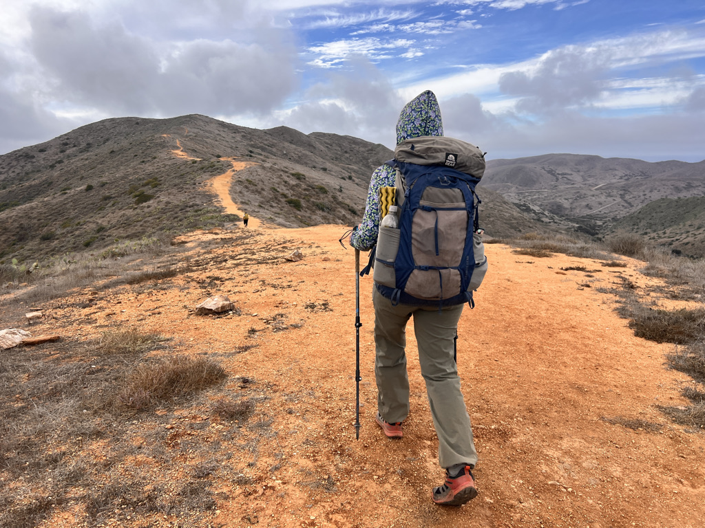 Walking on Catalina's spine.