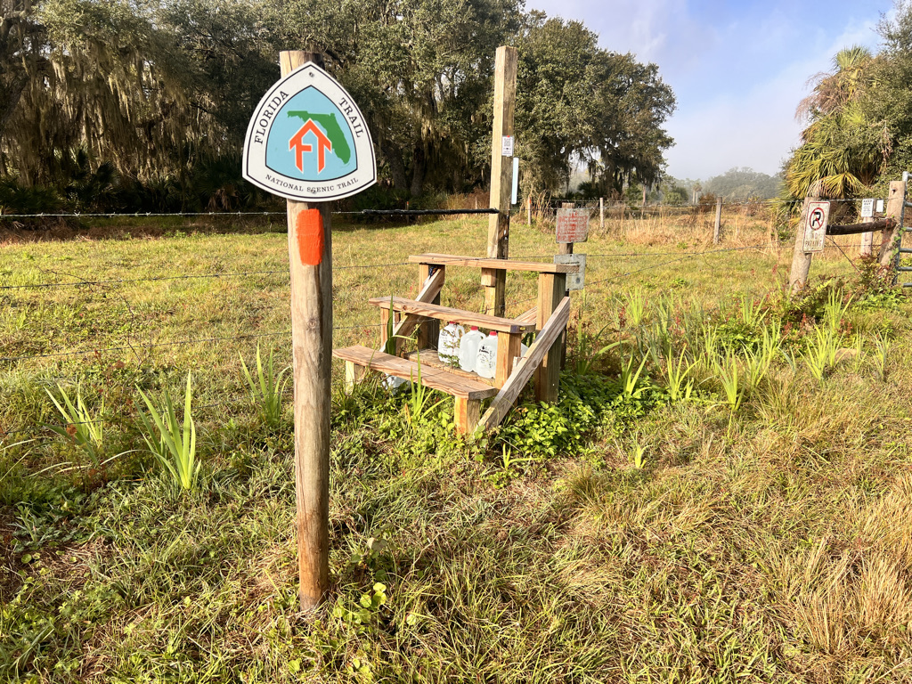 A trail angel named "Water Boy" tends to several gallons of well water along the trail. I am so grateful for his generosity. 