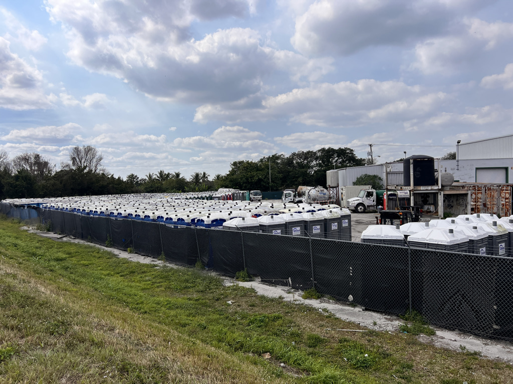 The portapotty farm on Lake Harbor.