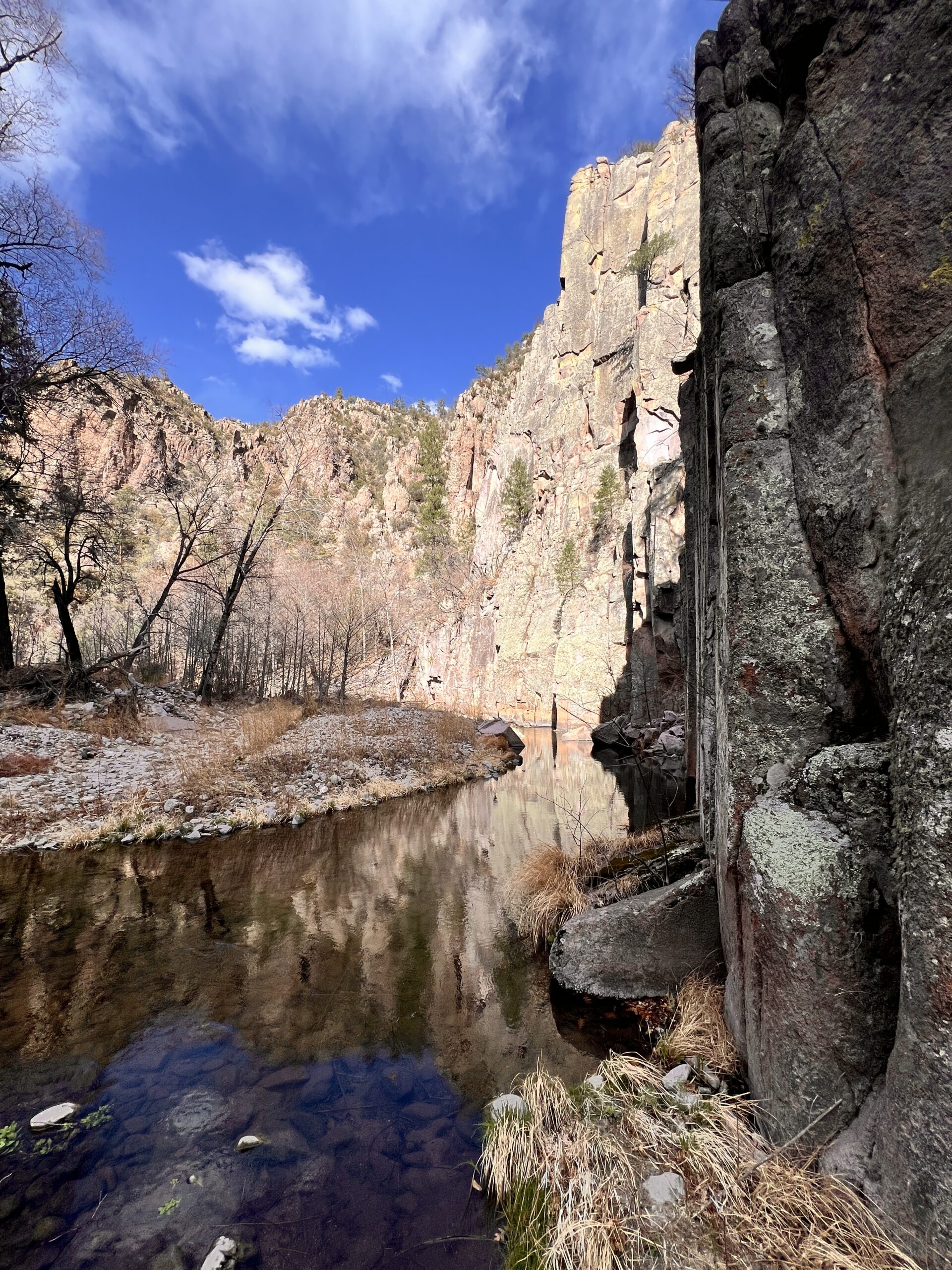 The beautiful Middle Fork of the Gila River. Every angle brought new surprises.