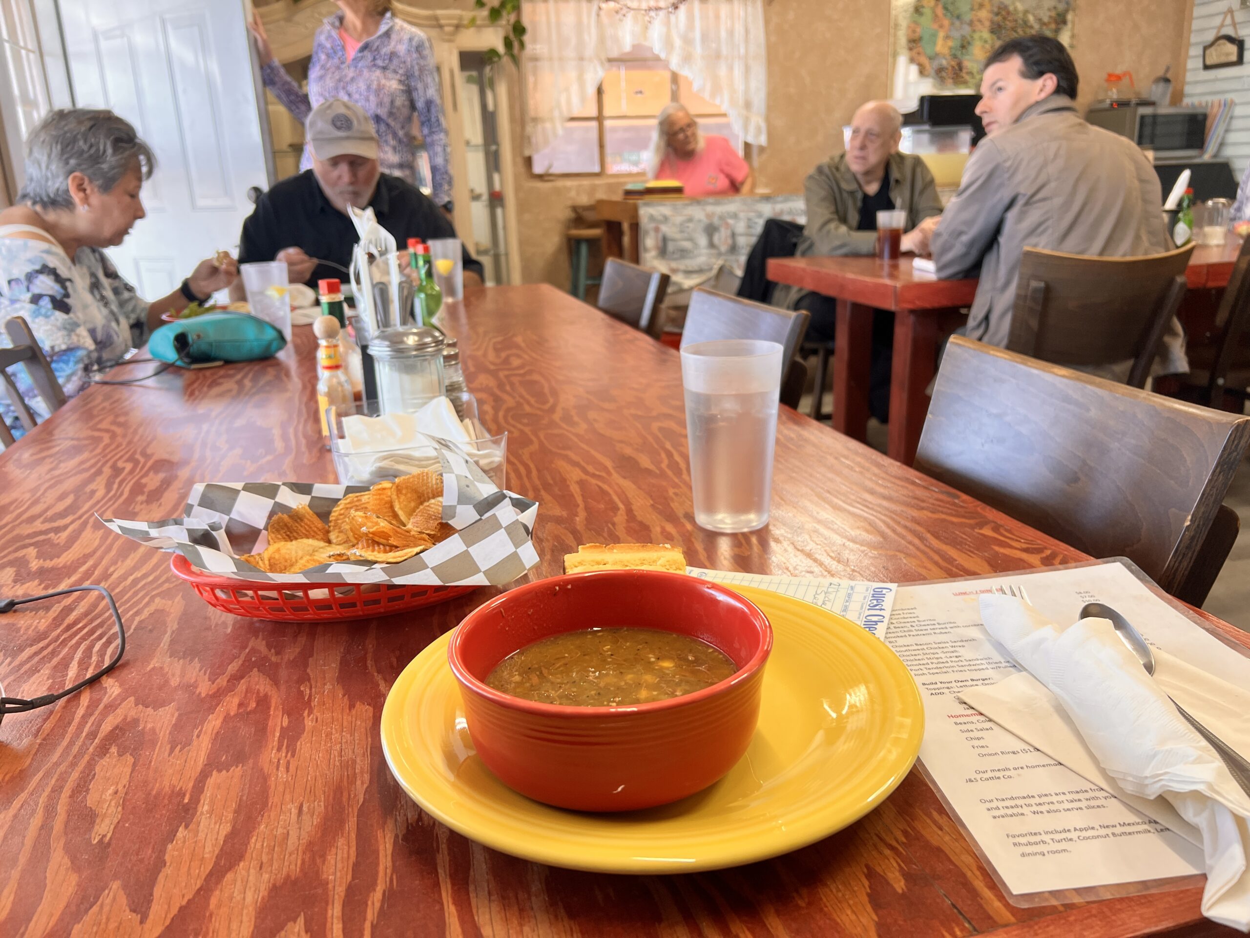 Paul Rader, the owner of the Gathering Place is making it his mission to serve gourmet food in a rural setting. I had homemade chips and soup that was out of this world good.
