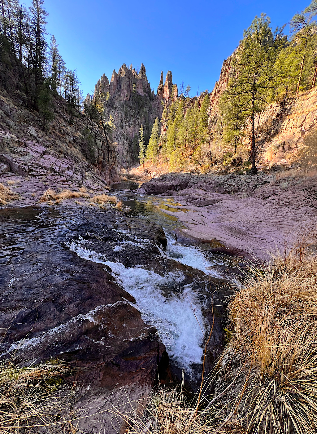 The only actual rapids or falls along the entire Gila River that I encounter.