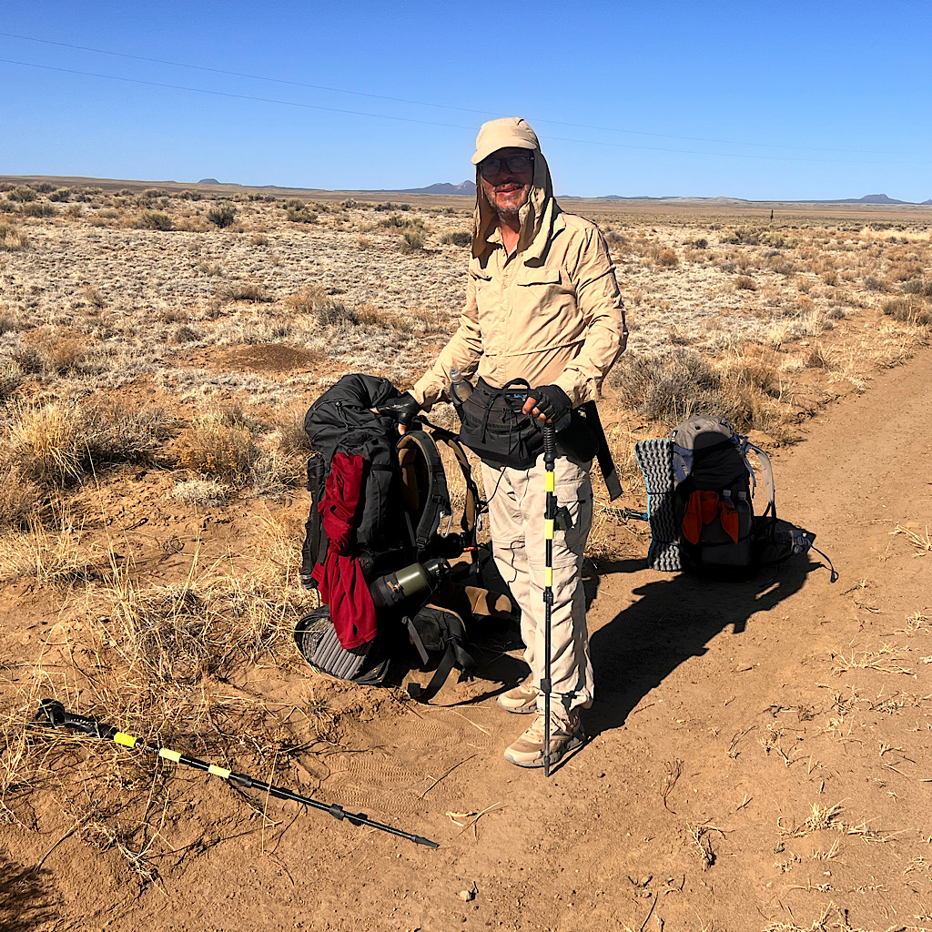 The only other hiker I've seen for days, Reset walked all of the road and I lost him in the first mile.